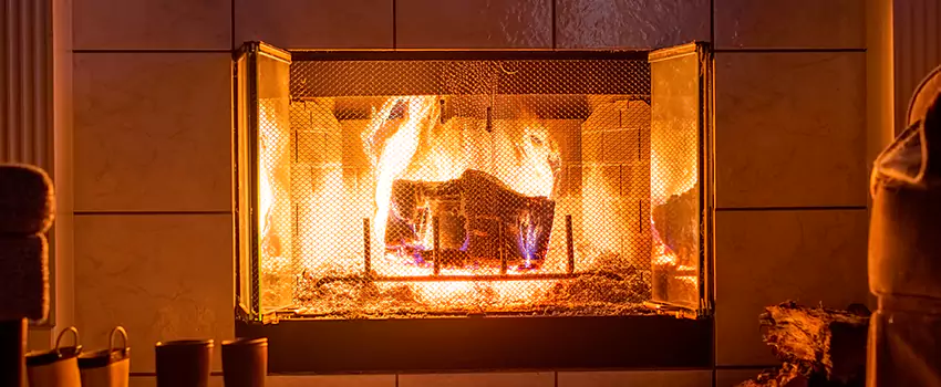 Mendota Hearth Landscape Fireplace Installation in Damascus, Maryland