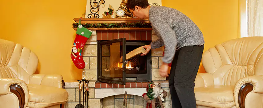 Rusted Metal Fireplace Restoration in Damascus, Maryland
