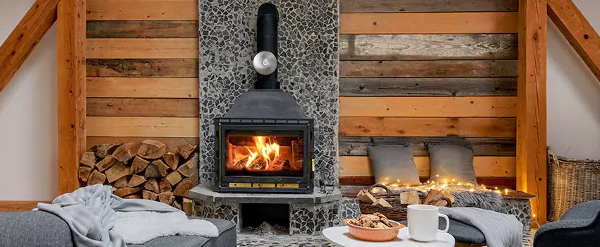 Thelin Hearth Products Direct Vent Gas Stove Fireplace Inspection in Damascus, Maryland